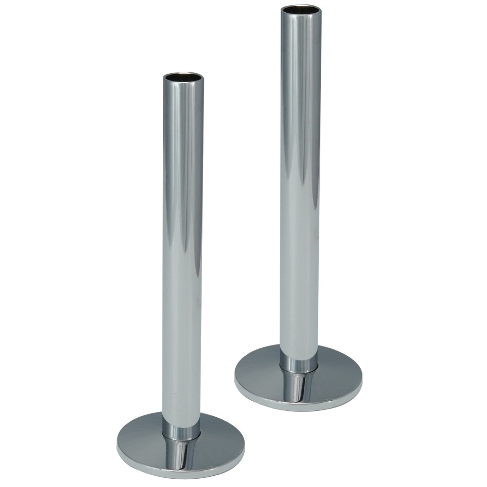 JTP Pair of Chrome Pipe & Flanges Cut Out